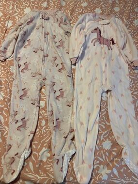 Unbranded Girls' Pink Unicorn Fleece Pajama Sets - 2-Pack